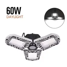 60W LED Work Light 6000LM IP65 Waterproof Rotating Three LED SMD Garage Light High Bay Lamp Warm Light For Outdoor Lighting