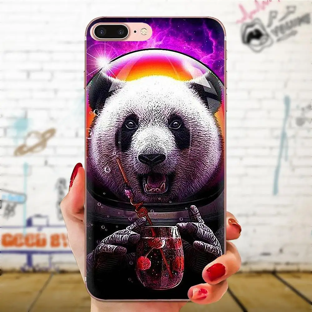Мягкий черный чехол из ТПУ для телефона Panda Dab Xiaomi Redmi Mi 4 7A 9T K20 CC9 CC9e Note 7 9 Y3 SE Pro Prime Go