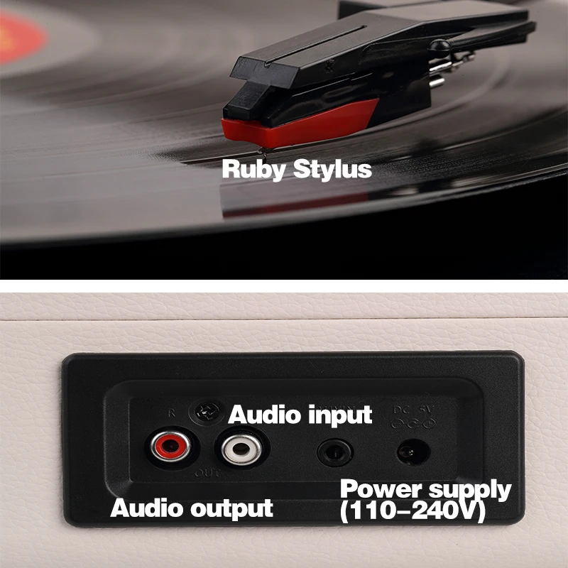Turntable portable suitcase phonograph vinyl