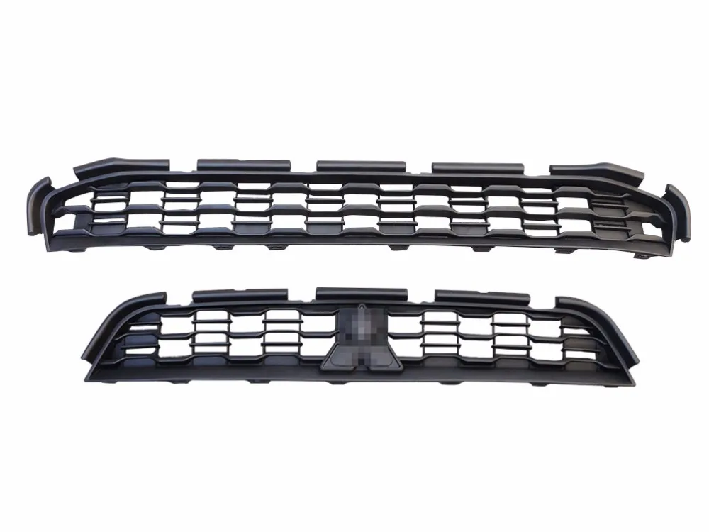 Upper Lower Front Bumper Mesh Grille Grill 2PCS /Set for Mitsubishi ASX 2013 2015car grill