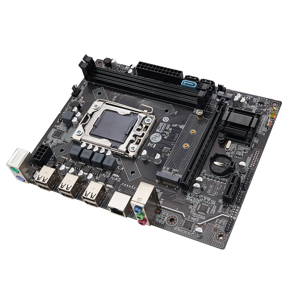 Набор материнской платы qiyida X9A с процессором Xeon LGA 1356 E5 2420 V2 2 шт. x 4 ГБ = 8 Гб 1333 МГц pc3