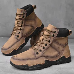 Fall/winter Plus Size Hot Style Men Casual Martin Boots, Hand-stitched Bottom High-top Men Shoes, Outdoor Sports Shoes Men Boots