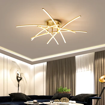 

Golden White Modern Ceiling lights for living room bedroom study room kitchen ceiling lamp Fxitures home deco AC90-260V lighting