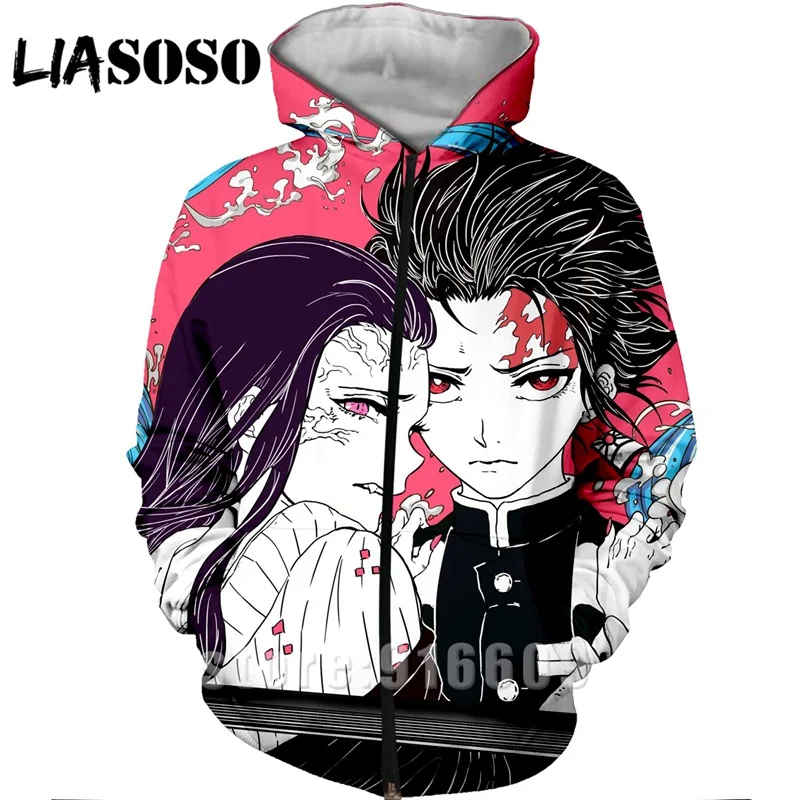 13 Новые осенние женские и мужские толстовки с 3D принтом Kimetsu No Yaiba, пальто, куртка в стиле панк, толстовка в стиле аниме Харадзюку, толстовка с капюшоном на молнии в стиле рок - Цвет: 13