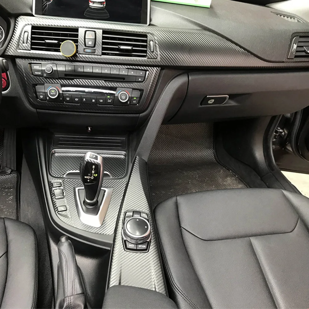 Für BMW 3 Serie F30 F31 2013-2019 Innen Zentrale Steuerung Panel Türgriff  5D Carbon Faser Aufkleber Aufkleber auto Styling Zubehör