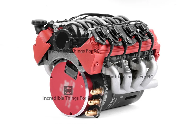 Классический V8 LS7 имитация двигателя вентилятор Радиатор для 1/10 RC Гусеничный автомобиль Traxxas TRX4 TRX6 G500 SCX10 Rc4wd D90 VS4 обновление