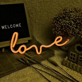 

Creative Neon LED Night Light USB/Battery Powered Home Party Wedding Bedroom Decorative Colorful Sign Night Lamp Gift