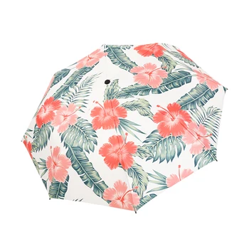 

Japanese style Flowers High Quality Three-folding Umbrella Rain Women Windproof UV Protection Parasol Female Luxury