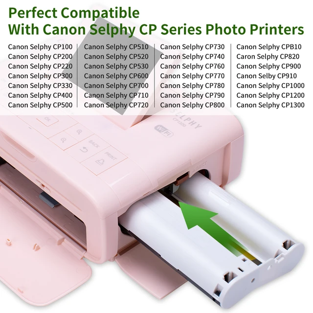 Photo Paper and Ink Cartridge Set KP 108IN KP 36IN 6inch Compatible for Canon  Selphy CP1300 CP1200 CP910 Wireless Photo Printer - AliExpress