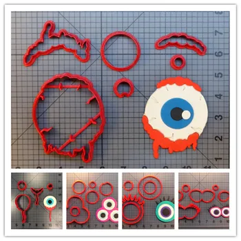 

Halloween scary eyeball monsters eyes shape fondant cutters for Halloween cake cupcakes cookies decorating 3D printed tools