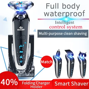 

Electric Shaver USB Rechargeable Full Body Washing Intelligent Digital Display Shaver Multifunctional Razor Shaver