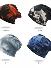 

Unisex Outdoor Leisure Beanie Crimping Oversized Tie-Dye Hat Comfortable And Soft Sleeping Skull Hat Loose Casual Hat