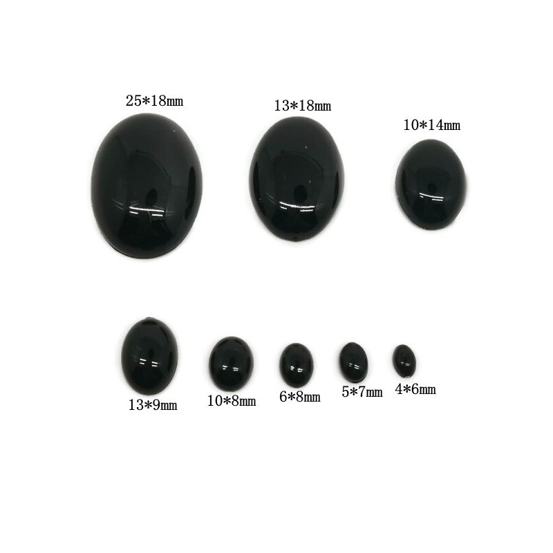 Flatback Oval Black Eyes For Amigurumi Toy Teddy Bear Animal Plastic Eyes Doll Parts Doll Making Supply For Crochet Stuffed Toys