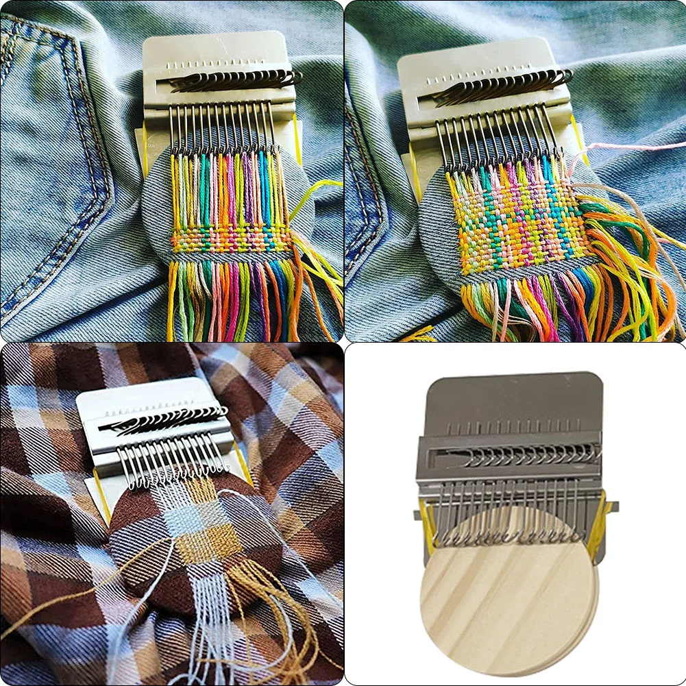 14 28 Hooks Small loom Mender Small Loom for Darning Machine Weaving Mender Loom Craft Clothing