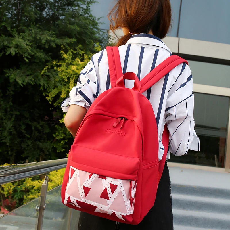 

Simple Classic Designe Nylon Women Backpack School Student Book Bag Leisure Travel Young Backbags for school girls boys 2020