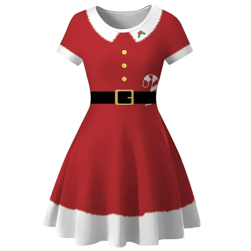 Г. Осенне-зимнее рождественское платье для девочек; вечерние платья с 3D принтом; детская одежда; Детские платья для девочек-подростков; одежда на год