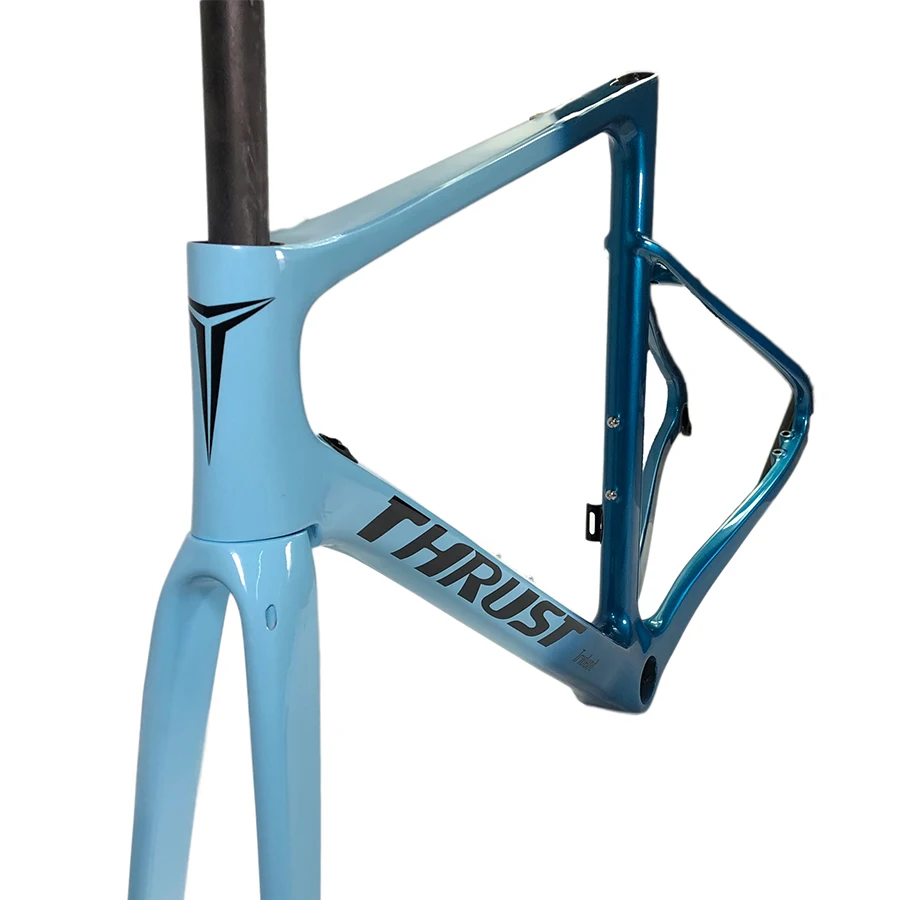 Тяги T1000Newest синий градиент дисковый тормоз дороги углерода рамы велосипеда доступны Размеры: 465/485/500/520/540 мм велосипед аксессуары