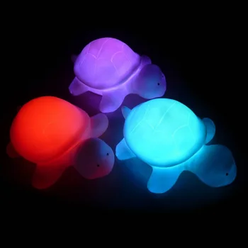 

Night Light Cute Turtle Shape Color Changing LED Lamp Halloween Party Lightweight 1 Pc
