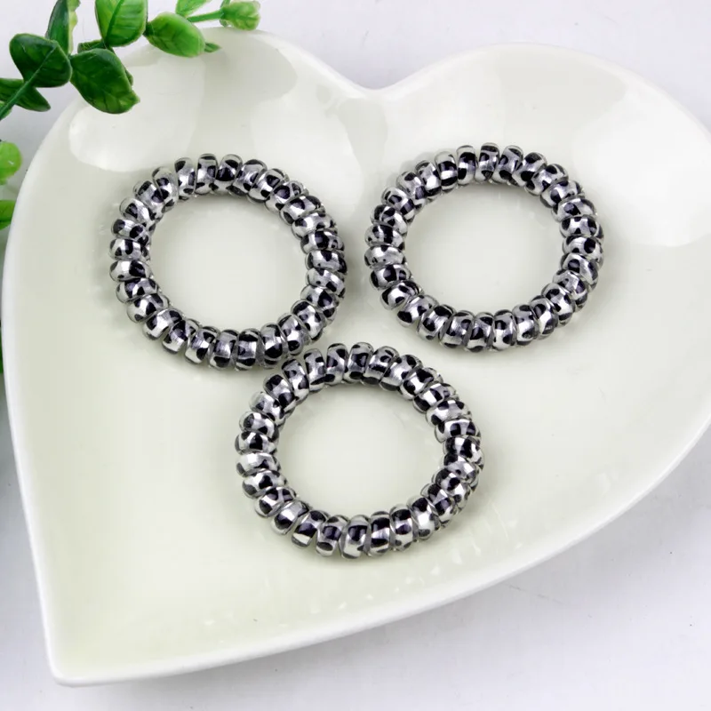 Leopard Silicone Rubber Bands For Women High Elasticity Spring Elastic Hair Bands For Girls Telephone Line Hair Rope Accessories