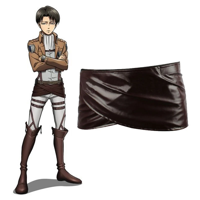 Eren Jaeger Аниме Shingeki no Kyojin Attack On Titan Deluxe Edition костюмы для косплея шоколадный фартук из искусственной кожи юбка с поясом