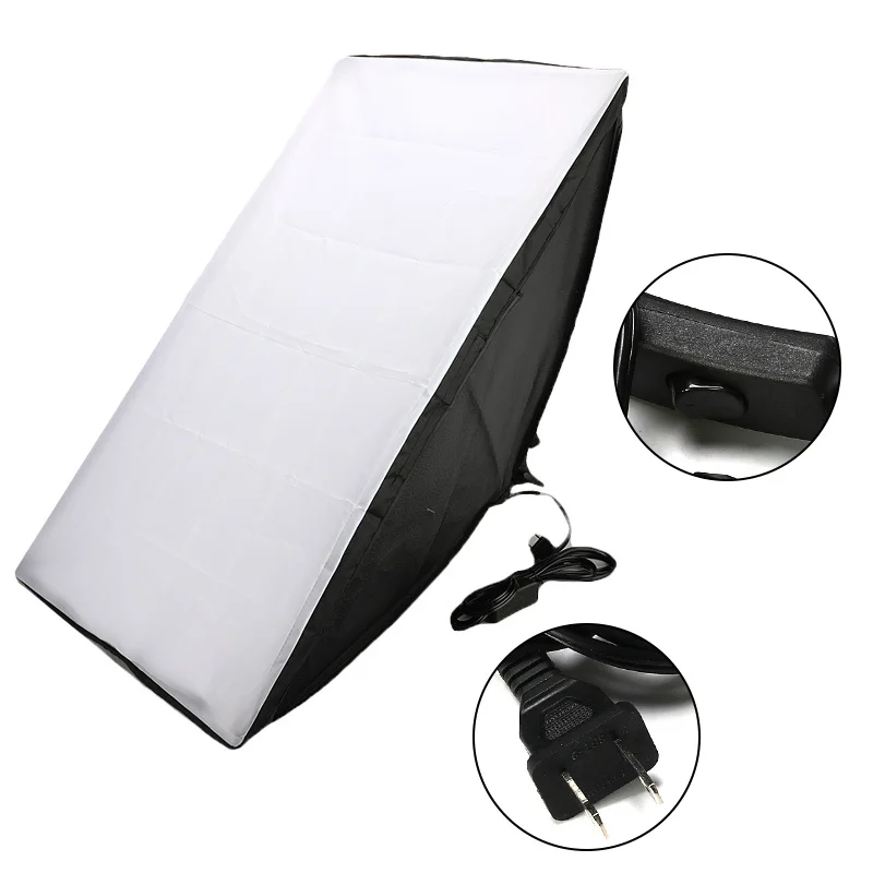 

Professional 50x70cm Softbox Photo Box + Four-capped Lamp Holder Lighting Photo Studio Equipment Soft Box Kit for Photographic