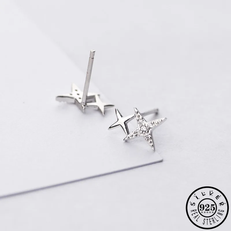 С изображением крестообразной звезды Форма с кубическим цирконием 925 пробы