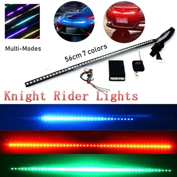 

56CM 12V 5050 SMD Warning Light 7 color RGB 147 Modes Strobe Scanner Strip Wireless Remote Control Knight Rider Warning Blub
