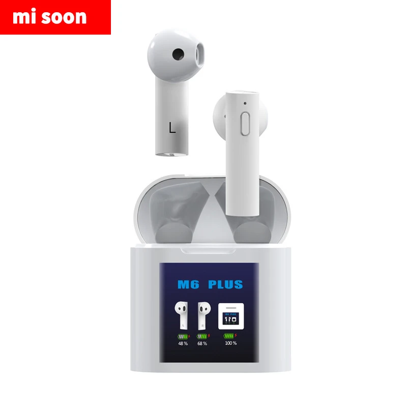 

M6PLUS Bluetooth headset 5.0 body temperature measurement in-ear wireless sports temperature count display headset