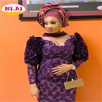 

Sequin Fabric Nigeria Lace, Gold Lace Embroidery Fabric,Organza Sequin Lace For Wedding Party Mr2707b