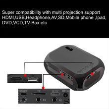 HD 1080P светодиодный проектор портативный мини домашний кинотеатр легкий USB AV HDMI DQ-Drop