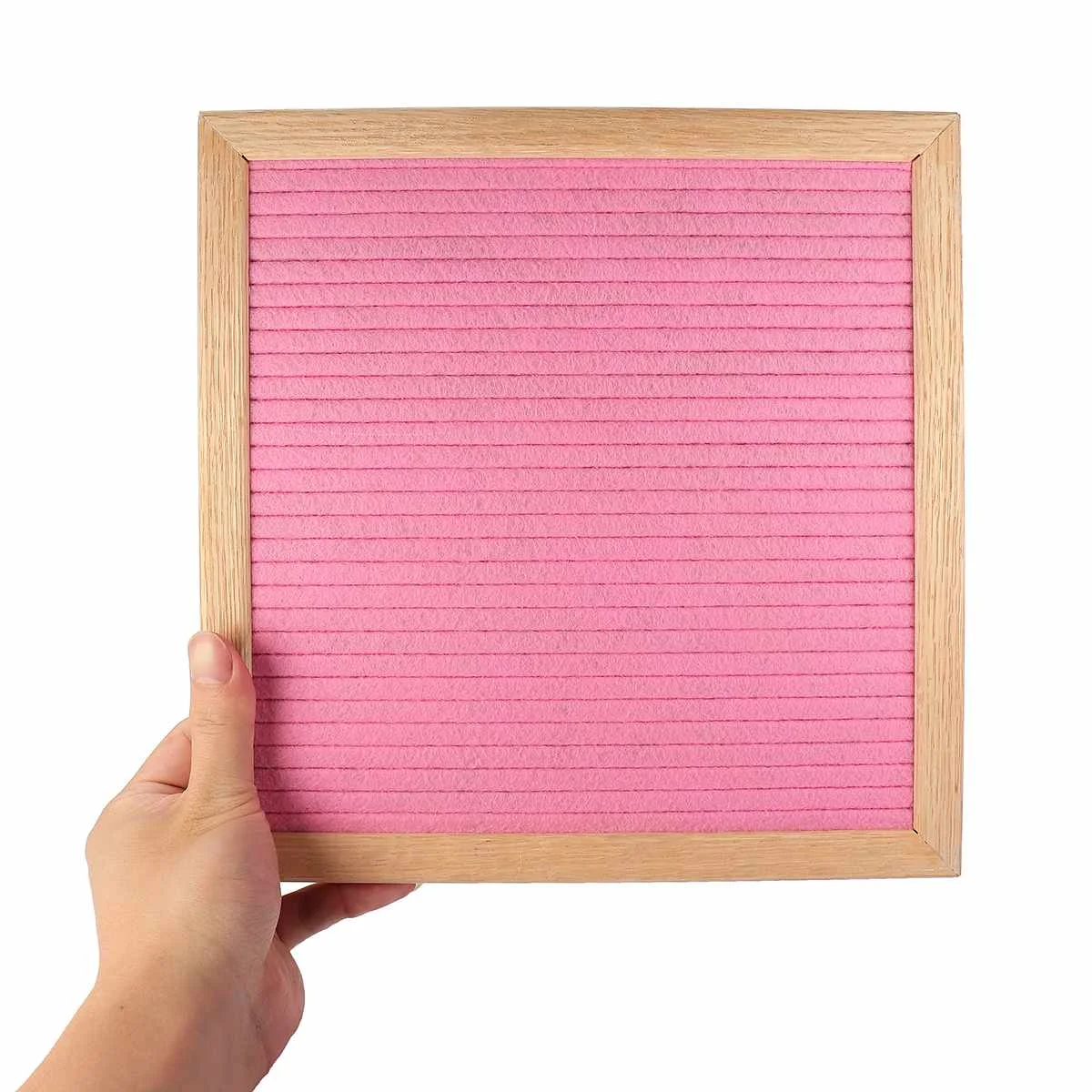 

25.4*25.4*2cm Wooden Felt Letter Board Sign Message Holder Frame Symbol Numbers Characters Board Home Office School Decor
