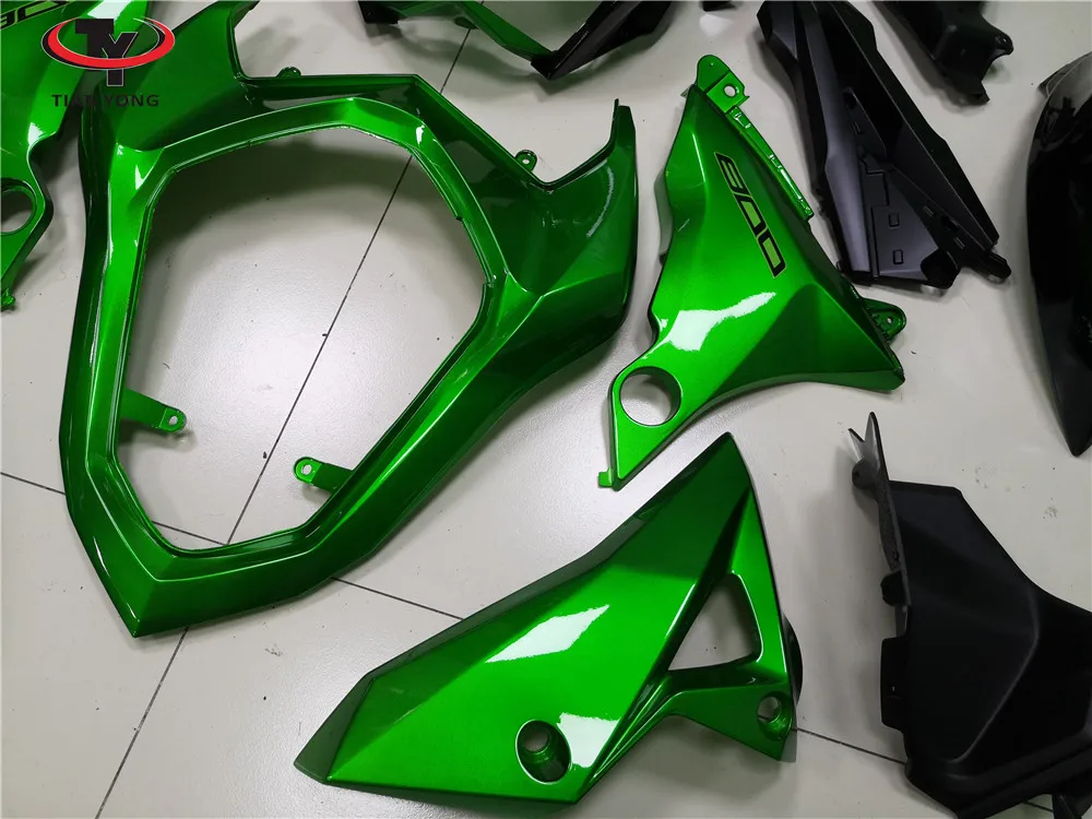 Мотоцикл для Kawasaki Z800 2013- полные комплекты обтекателей впрыска ABS зеленый обтекатель и черный