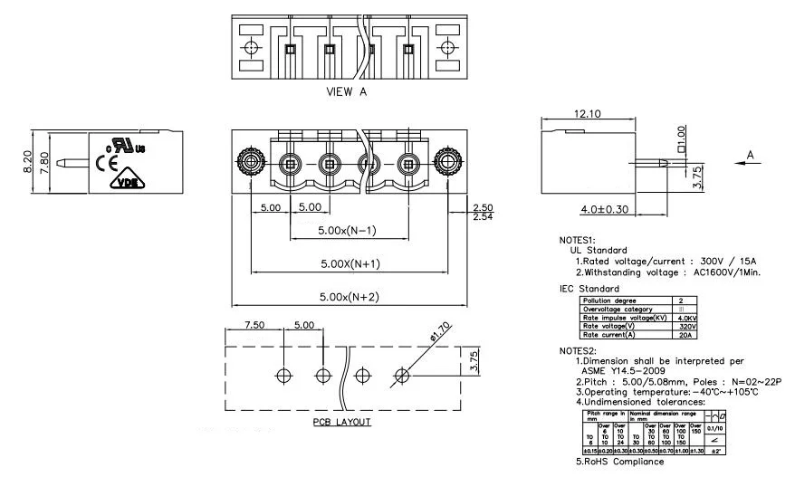 KF2EDGVM-5.0-2P штекер 2EDGVM 5,0 мм 2PIN PCB прямой разъем вставной Заземленный блок MSTBV 2,5/2-GF-5.0 1776883