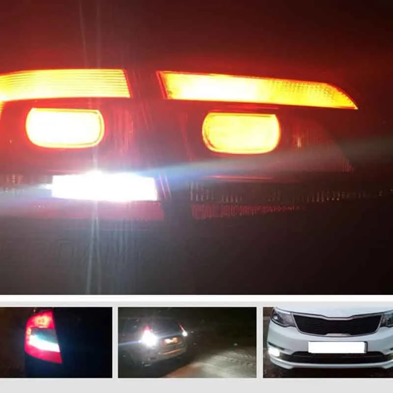 2 шт. светодиодные лампы фары 24Smd автомобиль обратный изгиб танцевальные огни поворотник декодирование фары заднего хода