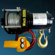 12v лебедка 12v winche 200 фунтов 3000 фунтов 3500 фунтов+ 6 м стальная проволока+ плоскогубцы