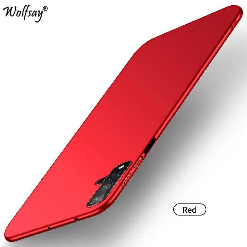Для huawei Nova 5T чехол тонкий PC роскошный гладкий жесткий чехол для телефона для huawei Nova 5T 6 защитный чехол для huawei Nova 5T 6 SE - Цвет: Red