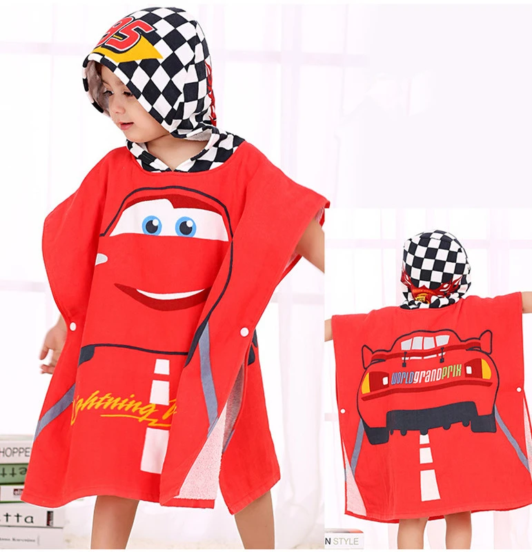 Serviette de bain peignoir à capuche poncho pour fille 50x100