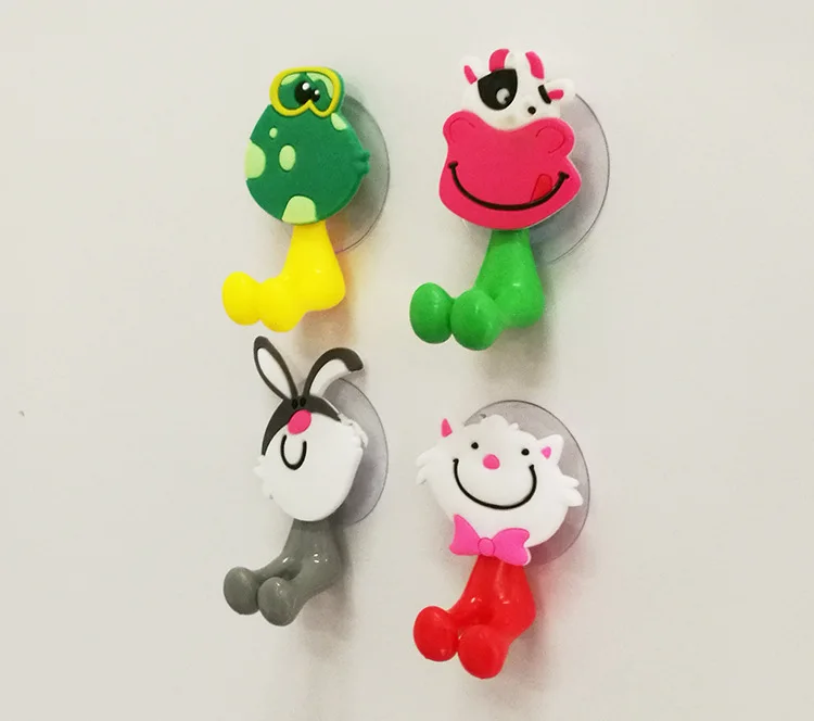 Creative Cute Cartoon Animal Family Sucker Toothpaste Toothbrush Holder Plug Hook Toothbrush Holder
