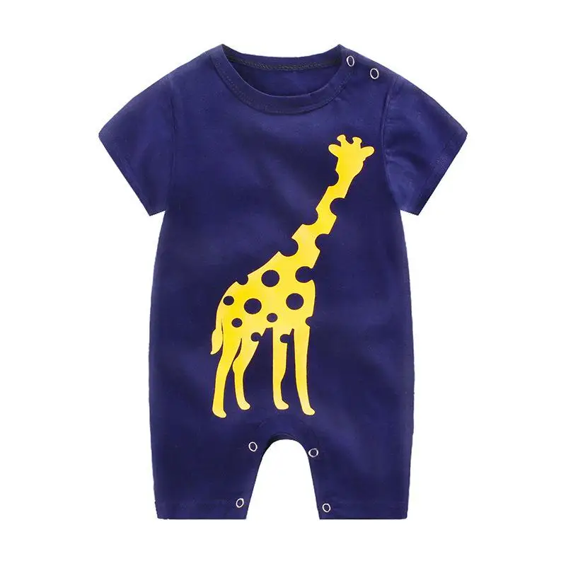 Pure Cotton Newborn Unisex Baby Summer Jumpsuit Infant Baby Boys Girls Cartoon Costumes Short Sleeve Rompers Baby Animal Clothe cute baby bodysuits Baby Rompers