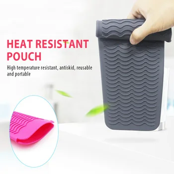 

Silicone Mat Pouch Heat Resistant Silicone Mat Pouch For Curling Iron Storage Home Travel Carrying High Softness Durability
