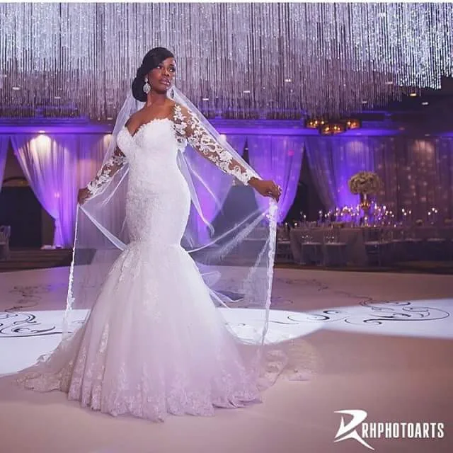 Vestido,, аппликация из белого кружева, милое, с длинными рукавами, на заказ, официальное, свадебное платье, Vestidos De Novias