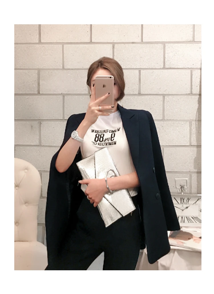 7048# стиль корейский стиль Дебютант Элегантный Приталенный простой двубортный костюм пиджак-стиль брюки комплект
