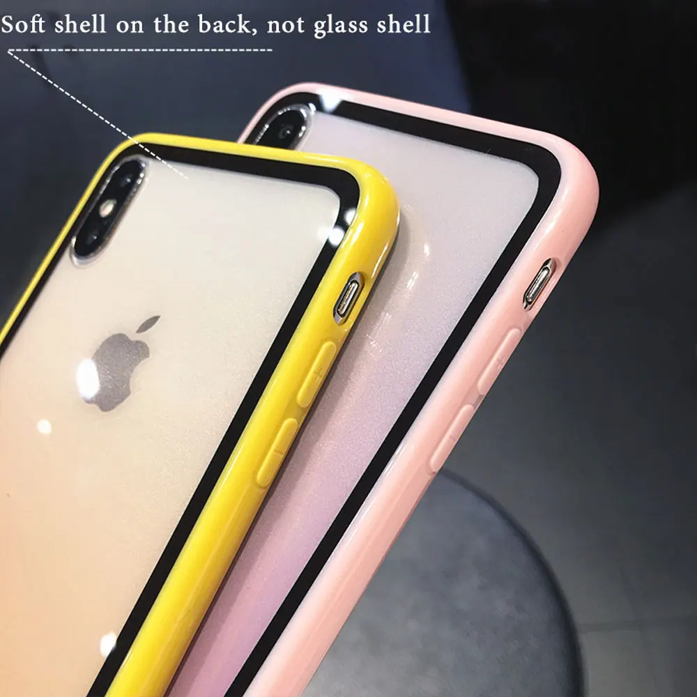 Роскошный прозрачный градиентный телефонный чехол для Iphone XS Max XR x из акрилового