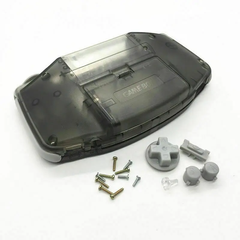 Полный корпус оболочки кнопки части для Gameboy Advance GBA Ремонт прозрачный черный Замена Ремонт чехол