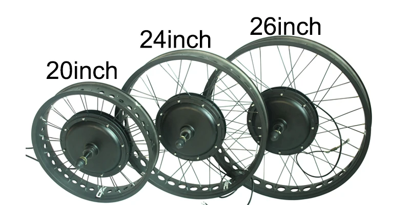 Конверсионный комплект для электровелосипеда 20 24 26 Дюймов 4,0 шина для электровелосипеда 48 в 1500 Вт для электрического велосипеда, переднее заднее моторное колесо