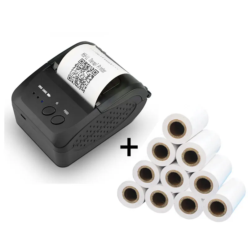 

NETUM 58mm Bluetooth Thermal Receipt Printer with Paper Carry Case hang on waist for Android IOS Iphone ipad ESC/POS NT-1809DD