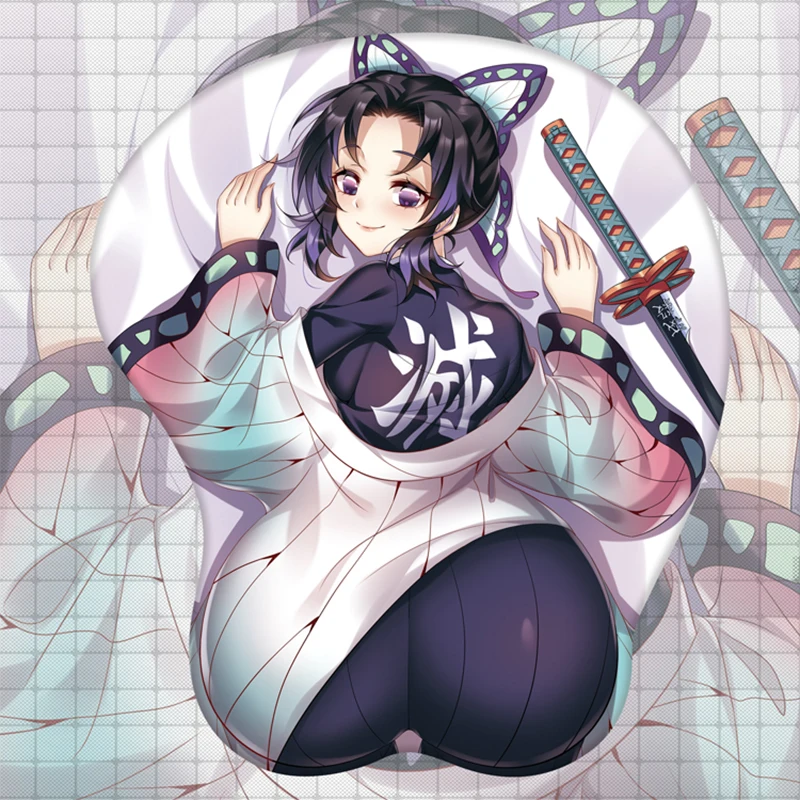 Коврик для мыши Kimetsu no Yaiba девочек игровой коврик в стиле аниме 3D груди бедрах