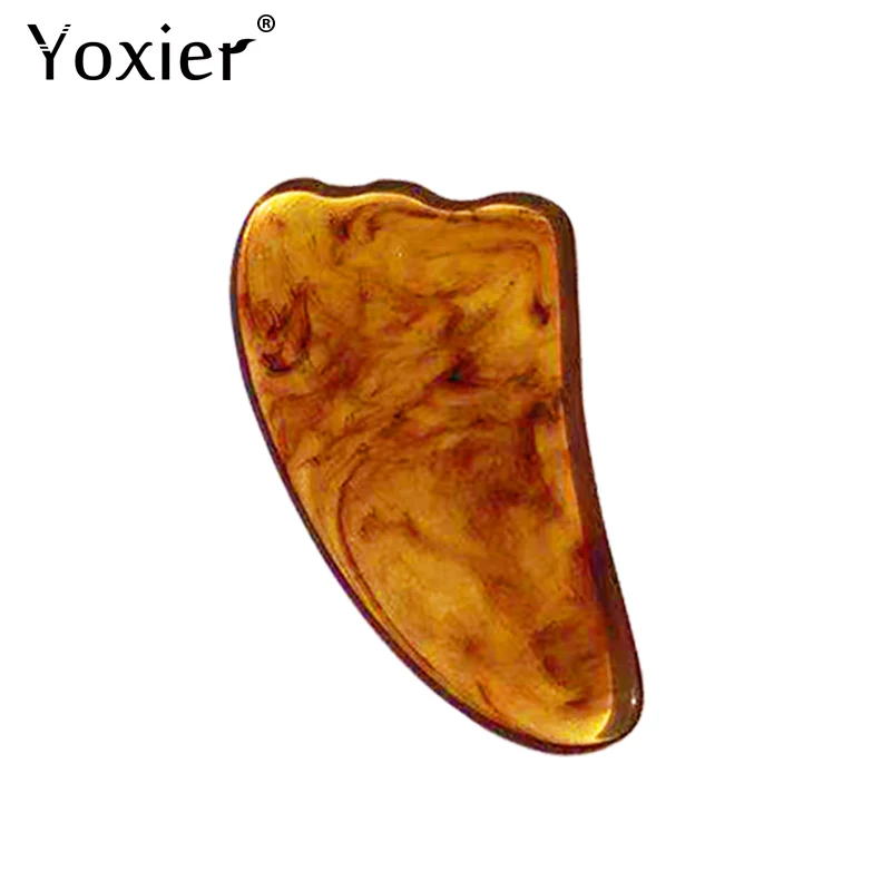 Слоновая кость Yoxier Gua Sha Scraping Massage Tool Body Facial Eye Scraping Plate Acupuncture Massage Relaxation Health Care 1Pcs - Цвет: Слоновая кость