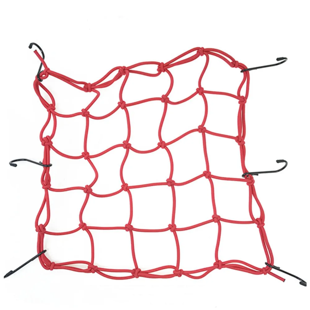 30*30 см мотоциклетный велосипед, 6 крючков, удерживающий топливный бак, багажник, сетчатая веревка, Сетчатая Сумка, держатель для шлема, сумка, аксессуары для мото - Цвет: Красный
