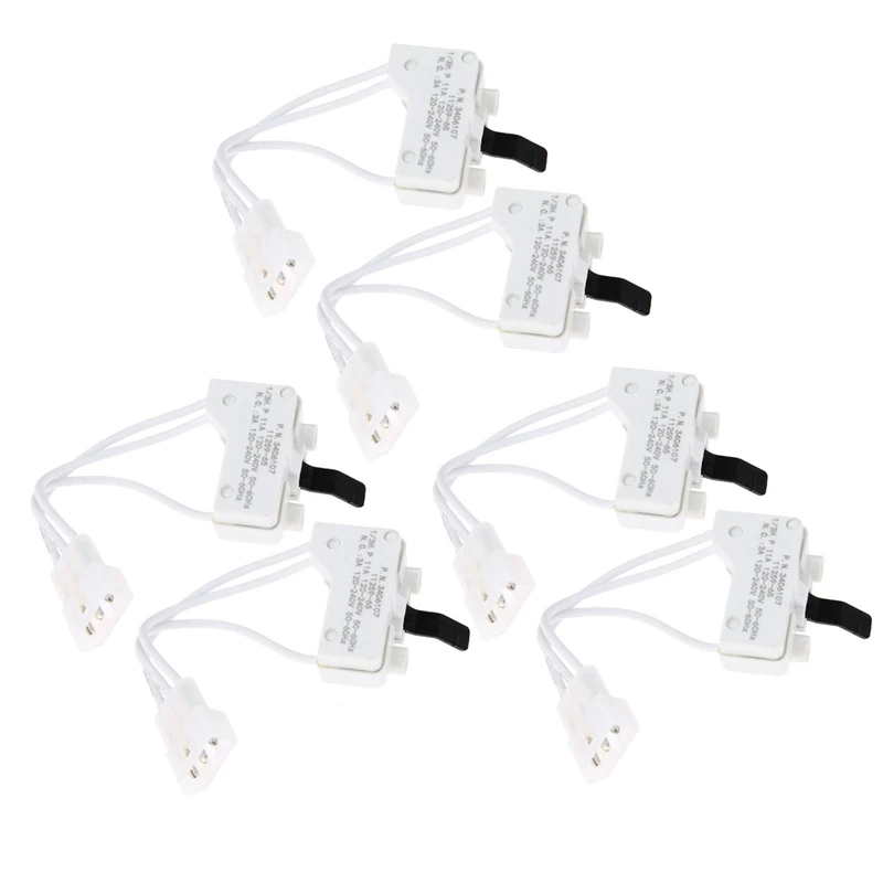 

6Pcs 3406107 Dryer Door Switch Kit for Kenmore Sears Maytage Roper Estate 3406105 AP3132865